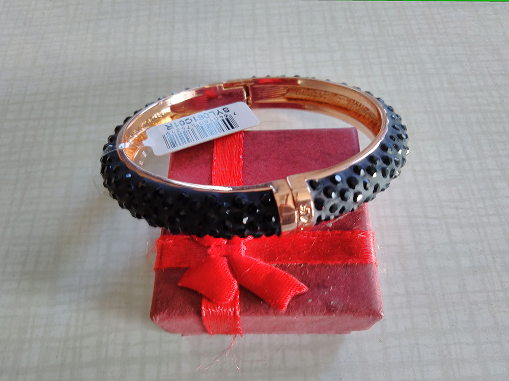 Bracelet strass noir